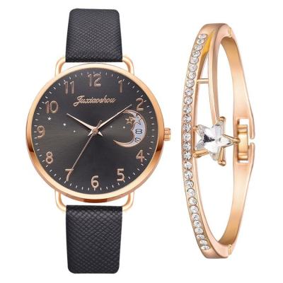 China New Design Fashion Women's Charming Ladies Watch Bracelet Quartz Watch Gift Box Set for sale