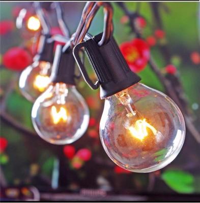 China G40 String Party Lights Globe E12 E12 Socket Base String Light Bulbs Glass Base Commercial Patio G40 for Party Decoration for sale