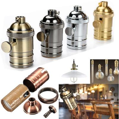 China Screw CE Vintage Style Edison Metal Lamp Holder Pendant Light E27 Socket Lamp Base for sale