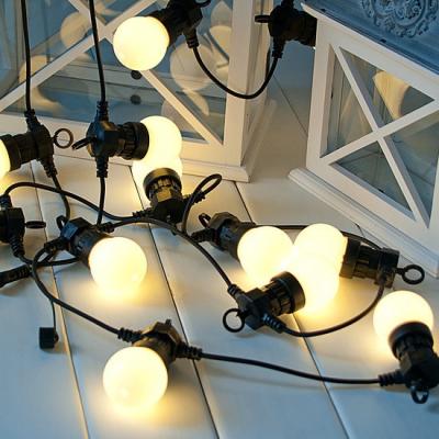 China Garden Durable Heavy Duty Black Rubber Cable Festoon Patio Lighting For Outdoor And Indoor Use for sale