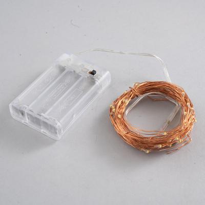 China Popular Waterproof DIY Christmas Decoration 3AA Battery Copper Wire String Light for sale