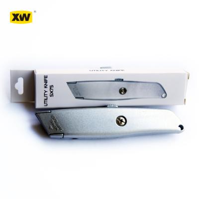 China Open swivel blade sk5 heavy duty zinc alloy single utility box cutter for sale