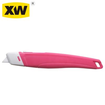 China Quick-Change ABS Plastic Automatic Retractable Quick Change Blade Ceramic Safety Knife for sale