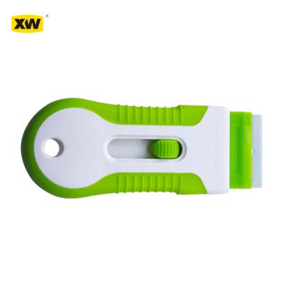 China Soft Touch Ergonomic Retractable Blade ABS Handle Plastic Scraper 106*50.5*17.5MM for sale