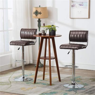 China Modern Customized High Quality Bar Chairs Luxury Leather Bar Stool Height Adjustable Swivel Bar Chairs With Backrest for sale