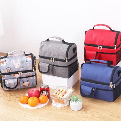 China Wholesale Promotional Reusable Thermal Insulation Waterproof Custom Logo Bag Non Woven Insulated Lunch Cooler Bag For Food for sale