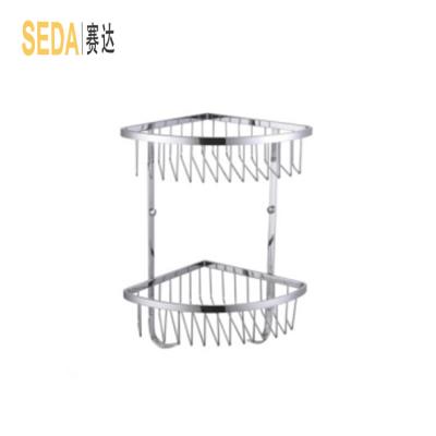 China Factory direct bathroom/kitchen/hotel double layer corner shelf for bathroom for sale