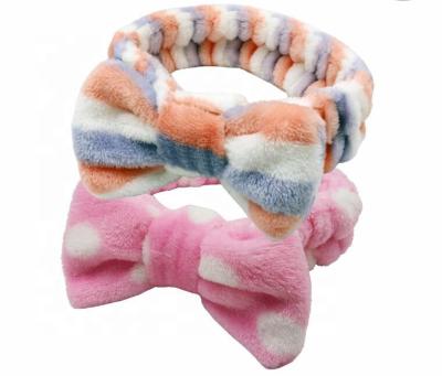 China Bowtie Women Beauty Headbands Eco-friendly To Makeup Shower Spa Thick Hair Band For Girls for sale