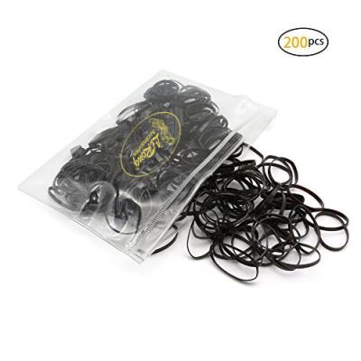 China Girl Hair Decoration Lirong 200PCS Multiple Reusable Weather Stronger Durable No Damage Hair Elastic Hair Braiding Bands for Girls (Dark Brown) for sale