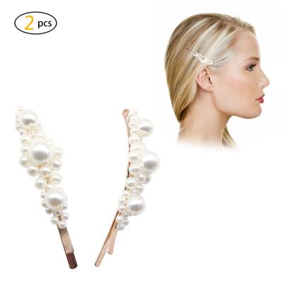 China Eco Fridendly Elegant Pearl Hairpins Metal Bridal Hair Clip Styling Tools Accessories For Women Girls for sale