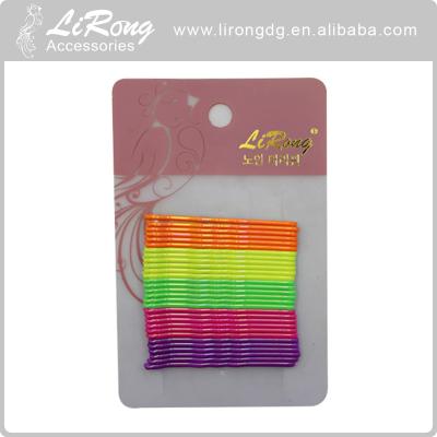 China Nickel Free & Lead Free Colorful Paint Fexible Bobby Pin Hair Accessories Bulk Metal for sale