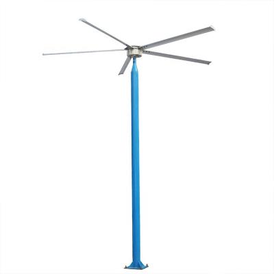 China 14ft Energy Saving Airpole Stand Fan Electric Brushless DC Current Motor Floor Stand Big HVLS Ceiling Fan for sale