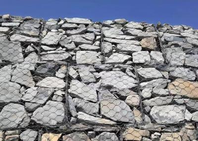 China Hexagonal Hole Galvanized Gabion Box / Gabion Basket Mesh / Stone Cage Retaining Wall for sale