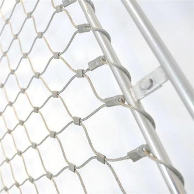 China Edelstahl Dia 2mm Mesh 60x60mm Flexible Diamantform Drahtseilnetz für Zoo Netz zu verkaufen