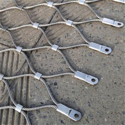 China Ferruled 1.5mm 1.6mm Stainless Steel Wire Rope Mesh For Zoo Animals Enclosure Mesh for sale