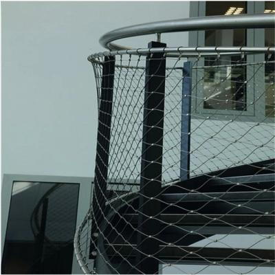 China 7x7 Flexible Wire Rope Mesh With 1.2-6.0mm Wire Rope For Balustrade Protection for sale