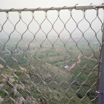 China SS 316 Ferrule Inox Cable Flexible Stainless Steel Wire Rope Mesh Netting For Green Wall for sale