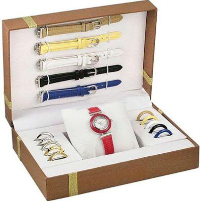 China Automatic Date Promotional Women's Watch With Variable Straps And Bezels Watch Gift Set for sale