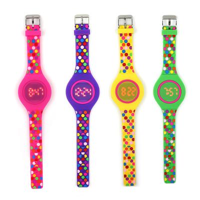 China OEM Colorful Custom Silicone Day/Date LED Kids Watch Waterproof Digital Boys Girls Watches Gifts for sale