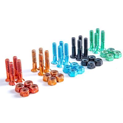 China China Factory Price Durable Skateboard Accessories Colors Skateboard Hardware Screws And Nuts for sale