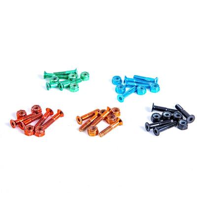 China Good quality durable carbon steel skateboard hardware screws and nuts for skateboard for sale