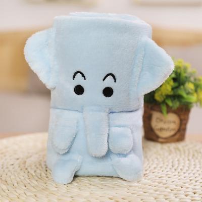 China Wholesale Cheap Baby Animal Rolled Up Funny Animal Blanket Coral Fleece Plush Blanket Throws Blanket Cartoon for sale