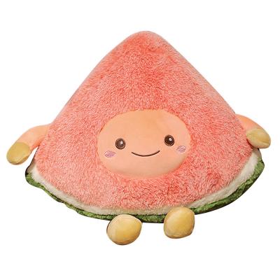 China Super Soft Kids Gift 30cm Plush Watermelon Stuffed Fruit Pillow for sale