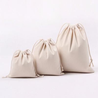 China BIODEGRADABLE Eco Cotton Bread Bag Canvas Bag Laundry Handbag Dust Bag Reusable 100% Cotton with Drawstrings for sale