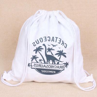 China Wholesale Canvas Backpack Diy Cotton Canvas Drawstring Backpack, Small Pocket Canvas Backpack Drawstring Bag for sale