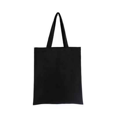 China Hot Sale 35*40cm Tote Bag Canvas Black/White Handled 12oz Cotton Reusable Tote Bag Cotton Canvas Tote Bag With Low MOQ for sale