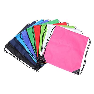 China Cheap Polyester Drawstring Bag 13.7*15.7inch 210D Polyester Drawstring Backpack Price Portable Strap Nylon Drawstring Bag Backpack For Gym Traveling for sale