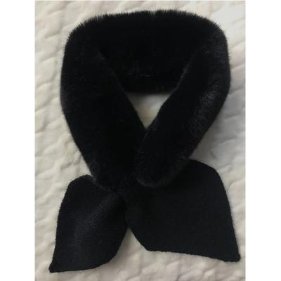 China OEM 2021 New Design Faux Fur Winter Scarf Different Color Plush Scarf Black Scarf For Women for sale