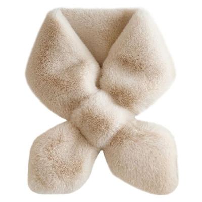 China Faux Fur Order Plush Scarf Winter Mixed Color Scarf For Women Faux Fur Scarves With Large Running Capacity for sale