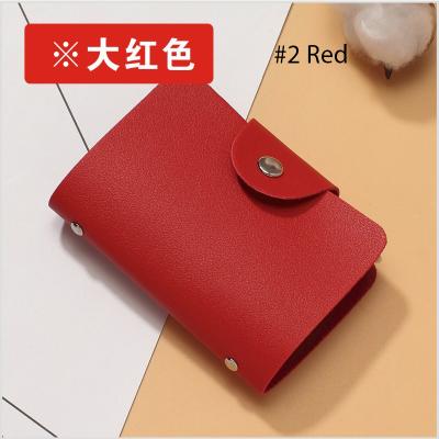 China Easy to close credit card holder high quality leather large card holder wallets low MOQ credit card stock wallet holder for wholesale for sale