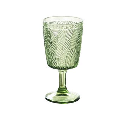 China Susy Wine Glassware Banquet Goblets Wine Holder Cups Glass Vintage Colored Wine Glasses for sale