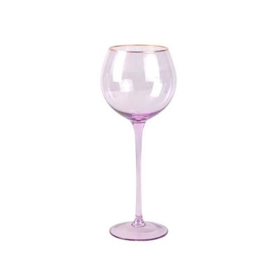 China Hot Selling Wine Glass Amazon Bar and Wine Goblet Gold Rim Wine Glass Sets Kitchen and Tabletop Crystal Glass Water Glasses for sale