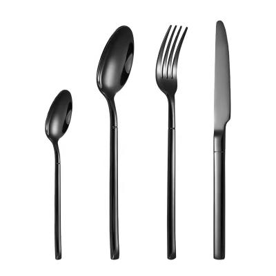 China Sustainable Luxury Wedding Stainless Steel Banquet Gold Plated Cutlery Silverware Flatware Spoon And Fork Set for sale