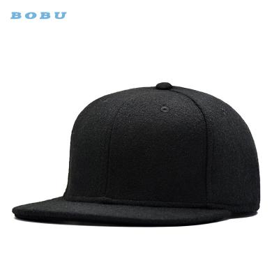 China JOINT Short Brim Bill Simple Black Blank Snapback High Quality Hats for sale