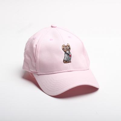 China COMMON 6 Panel Custom High Quality Horse Embroidered Logo Pink Polo Cable Fit Baseball Cap for sale