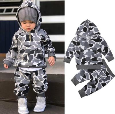 China Spring Casual Autumn Children Outfit Kids Clothes Fashion Suit 2 Pieces Camouflage Boys Dressing Sets for sale