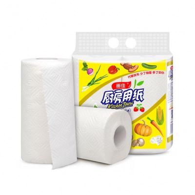 China high water & Oil Absorption Manufacturers Direct Selling Wholesale Roll For Kitchen Tissue Paper Towels for sale