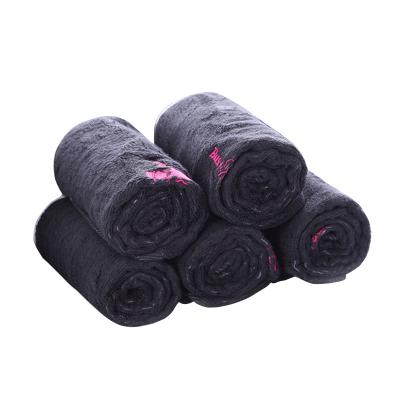 China 2021 100% Bamboo Fiber Child Safe Eco-Friendly Luxury Black Bath Towel Sets for sale