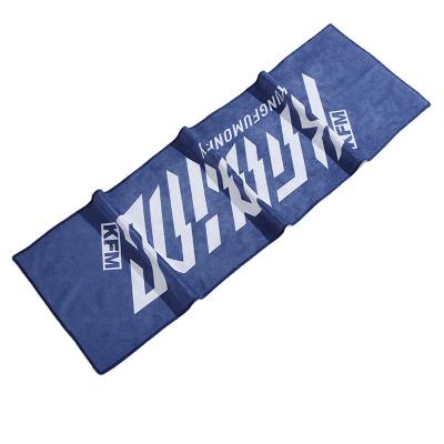 China Custom Compressed Printed Quick Dry Sports Gym Microfiber Cooling Towel With Logo for sale