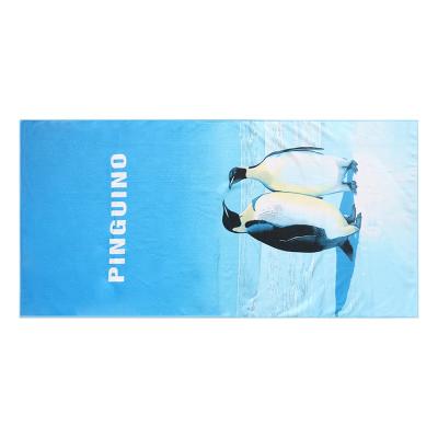 China Compressed Custom Sand Free Microfiber Beach Towel With Custom Logo Print for sale