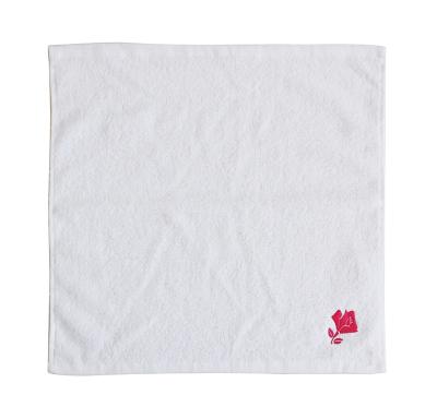 China 100% Cotton Baby Towel Kids White Embroidered Newborn Hand Towel Custom QUICK DRY With Logo for sale