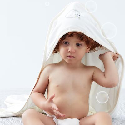 China Safe Organic Bamboo Kids Bath Hooded Towel For Baby Children With Washcloth Set for sale