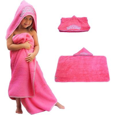 China 100% Cotton Child Safe Embroidered Baby Hooded Towel To Be A Princess for sale