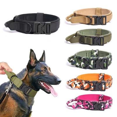 China Personalized High Quality Heavy Duty Metal Buckle Dog Training Collar And Leash Large Tactical Dog Collar for sale