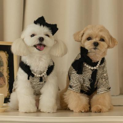 China Stocked Wholesales High Fasinable Dog Dress Luxury Pet Clothes Brans Designer Pets Clothes Famale For Dog Dress And Coat for sale