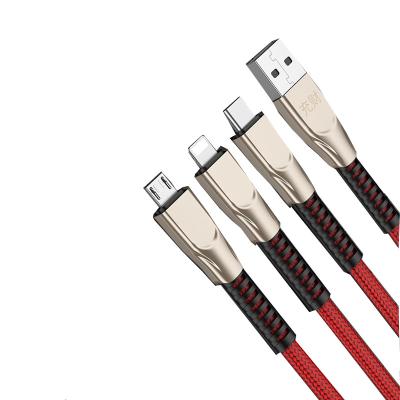 China Multi Function Data Transfer Cable 2020Customized Promotion Braided USB-C Cable 3.0 Mico Data Cable Fast Charging Android USB 3A Line Type-C for sale